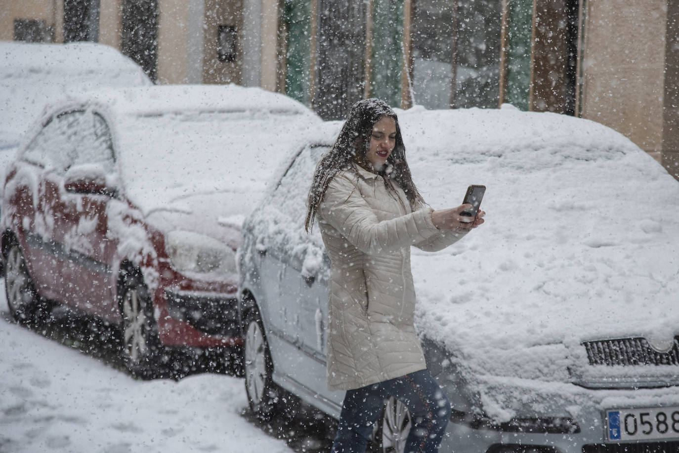 La nevada en Segovia capital, en imágenes