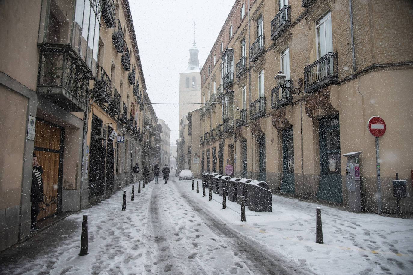 La nevada en Segovia capital, en imágenes