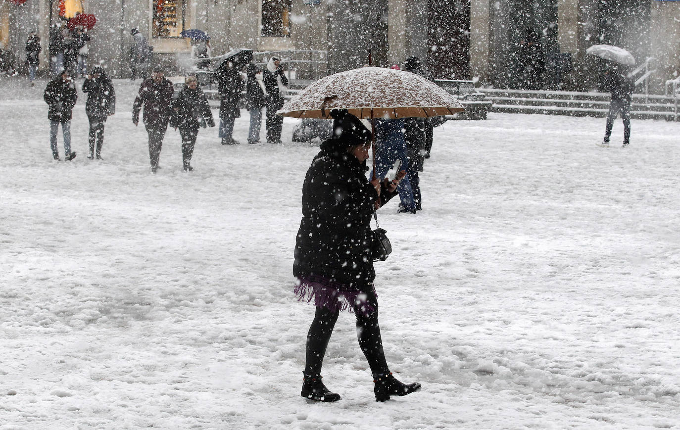 Fotografías de la nevada en Segovia capital