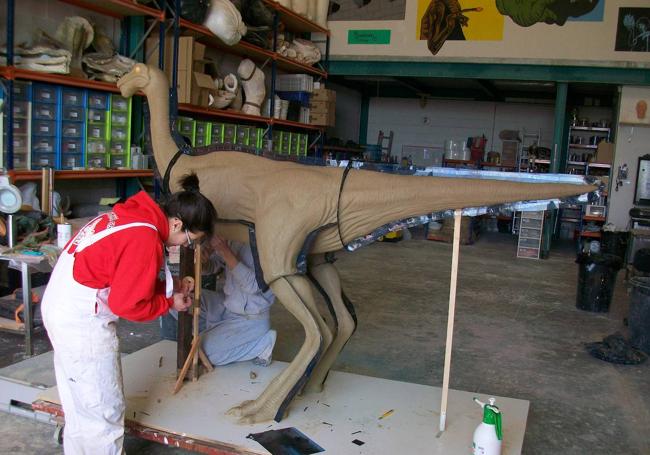 Creación de una de las piezas en el taller.