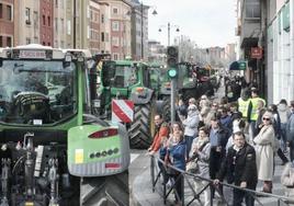 Protesta de los agricultores el pasado 14 de febrero en Valladolid.