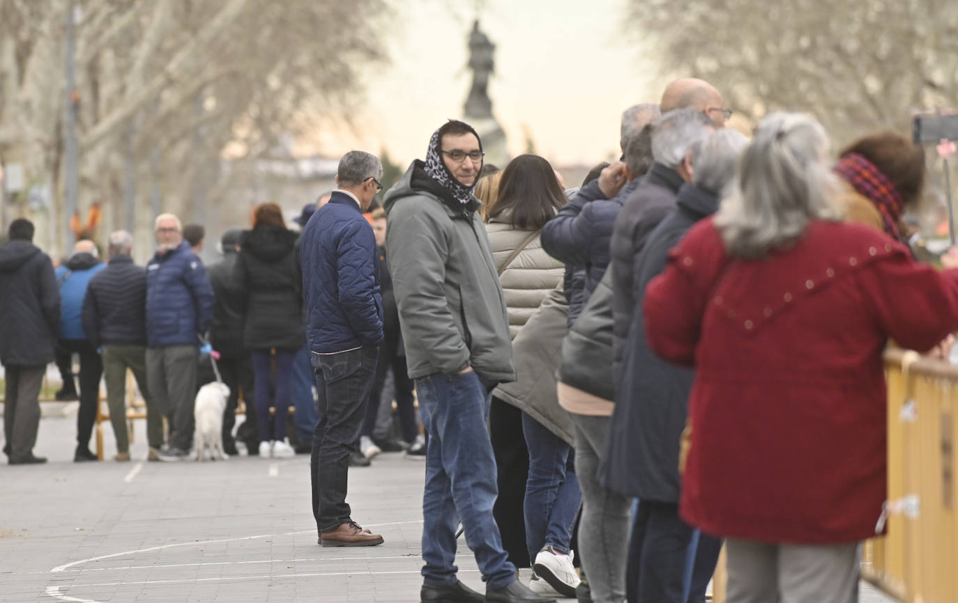 El ambiente en el entorno de la Plaza Zorrilla durante la visita del Rey Felipe VI