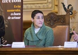 La boxeadora Isa Rivero en el Ayuntamiento de Valladolid