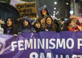 Manifestaciones feministas en Valladolid.