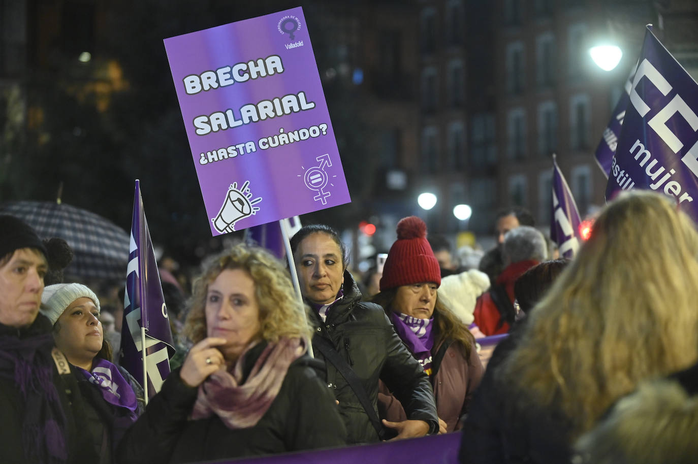 Las imágenes de la marcha feminista en Valladolid