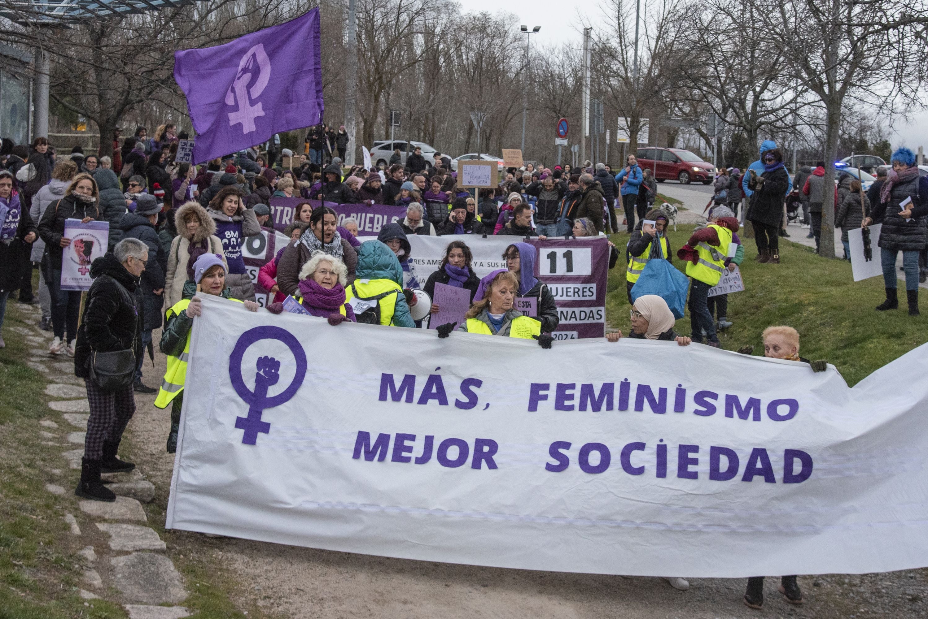 La manifestación del 8M en Segovia, en imágenes