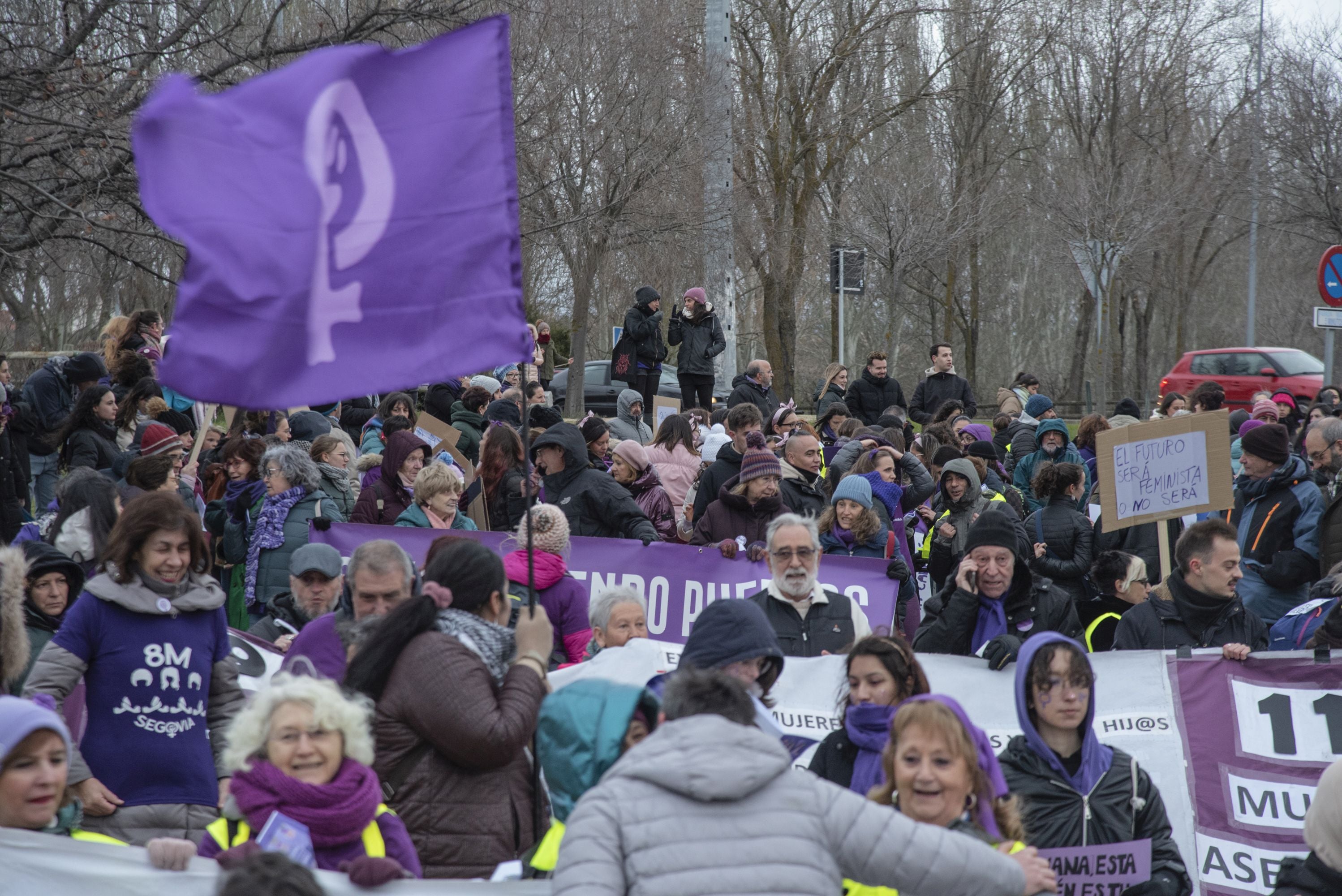 La manifestación del 8M en Segovia, en imágenes