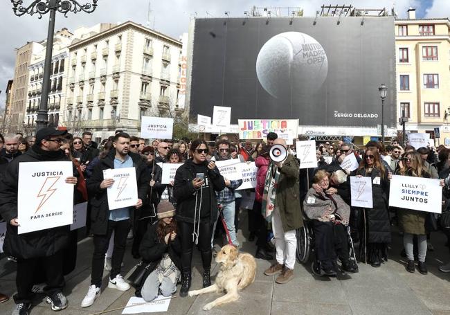 La concentración en Madrid por el joven vallisoletano.