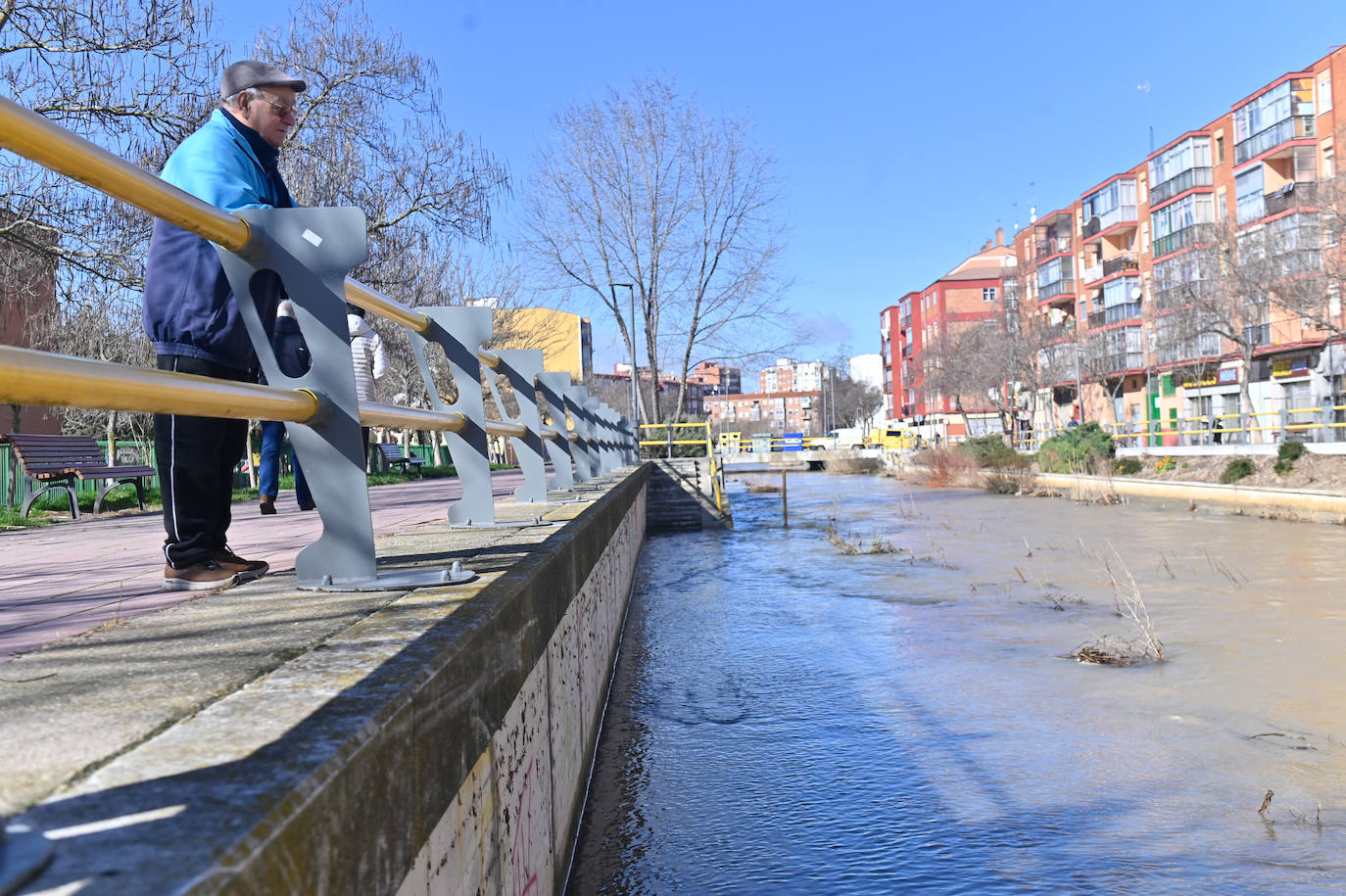 Río Esgueva a la altura del Paseo de Juan Carlos I.