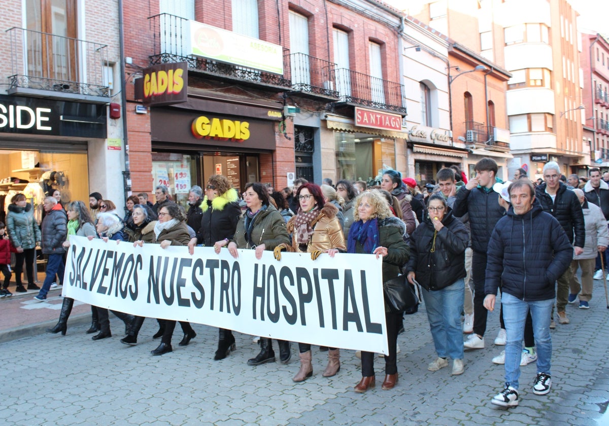 Manifestación en defensa del Hospital de Medina del Campo