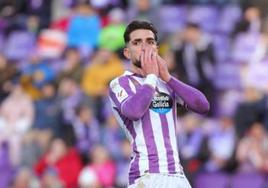 Monchu Rodríguez, durante el choque ante el Real Zaragoza.