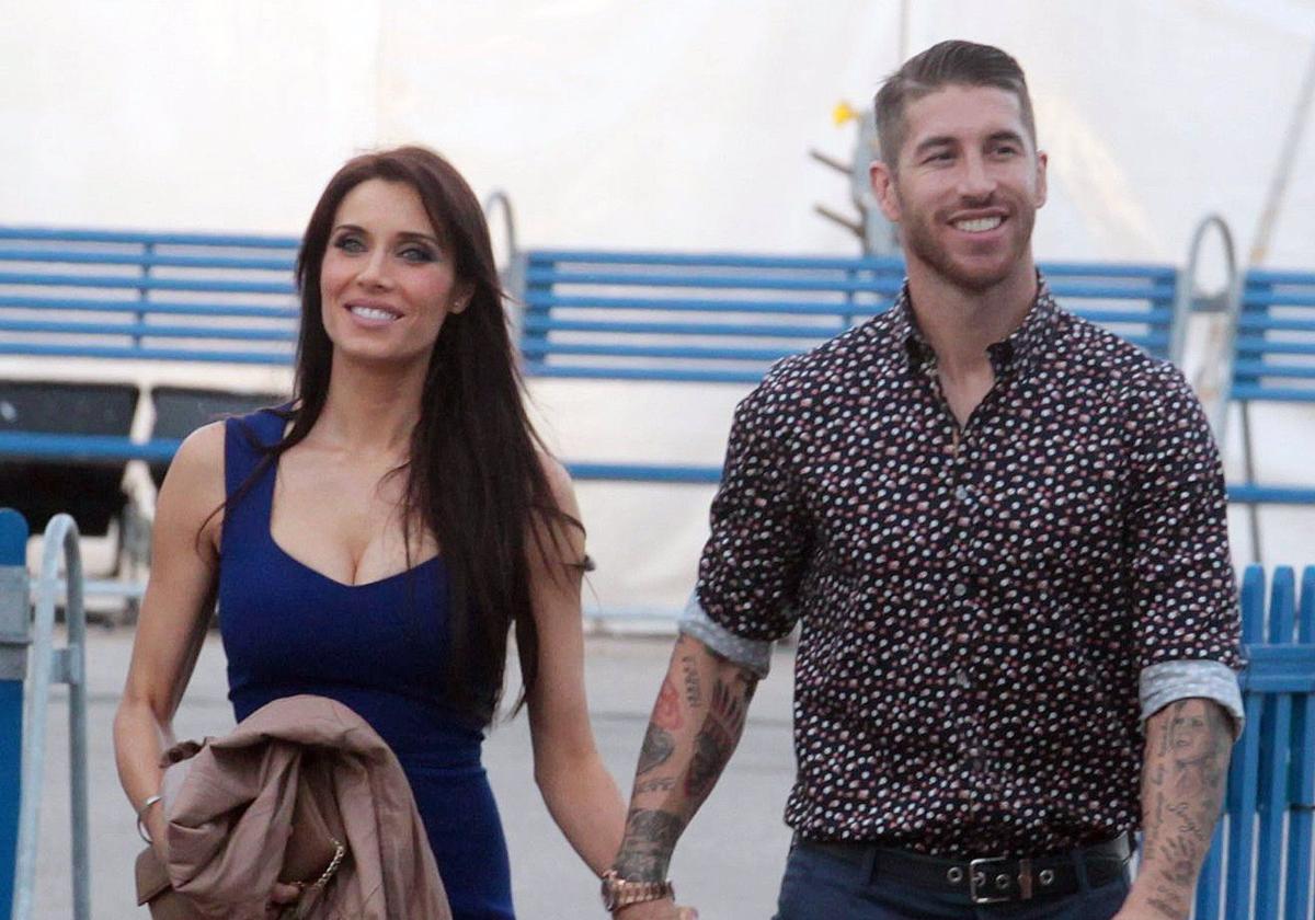 Pilar Rubio con Sergio Ramos, en una imagen de archivo.