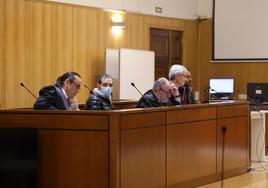 Los tres acusados, en la Audiencia de Valladolid.