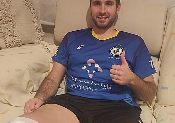 César Pérez, tras la operación.