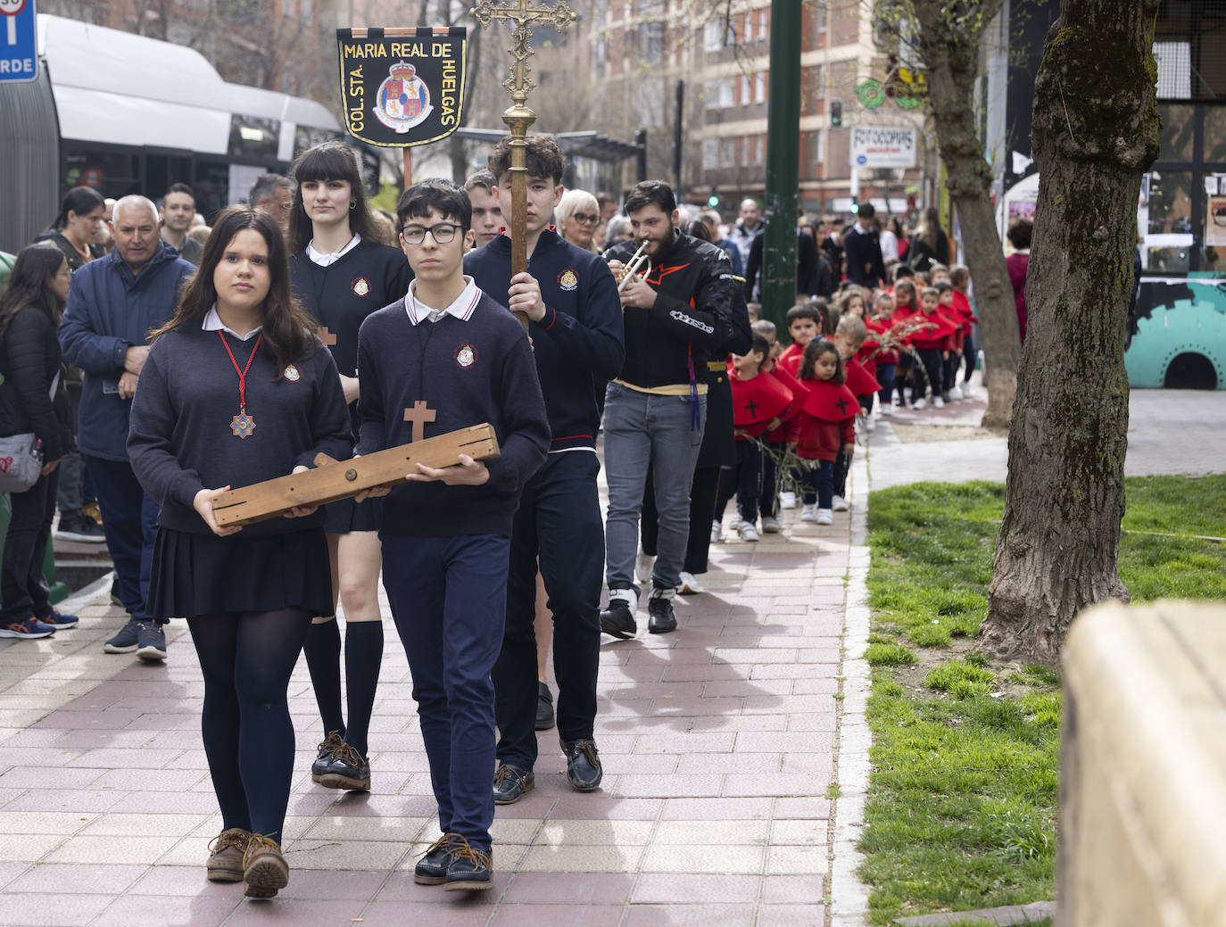 Las imágenes de la procesión protagonizada por los escolares vallisoletanos