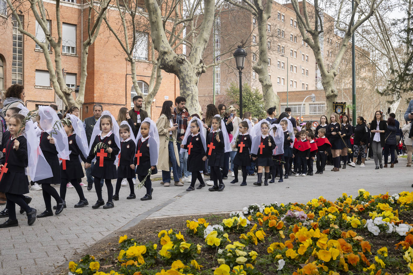 Las imágenes de la procesión protagonizada por los escolares vallisoletanos