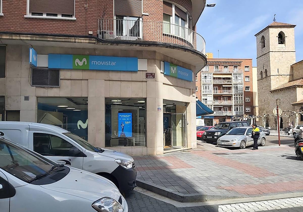 Establecimiento de Movistar en el que ocurrió el robo.