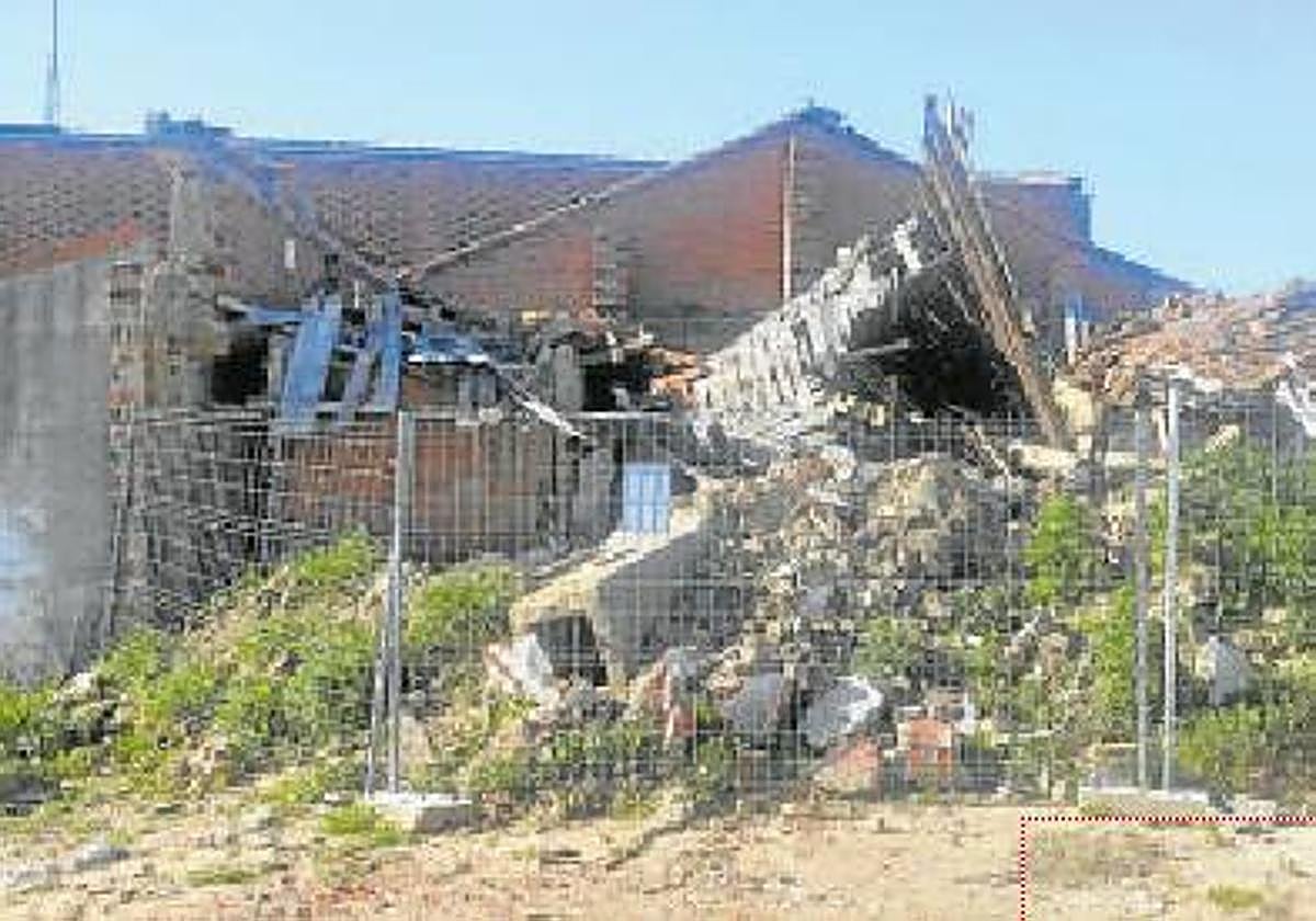 Casa afectada por un derrumbe en La Seca.