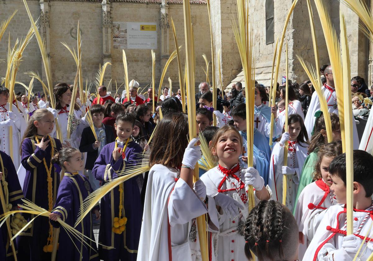 Jesús entra triunfante en la Plaza Mayor de Palencia