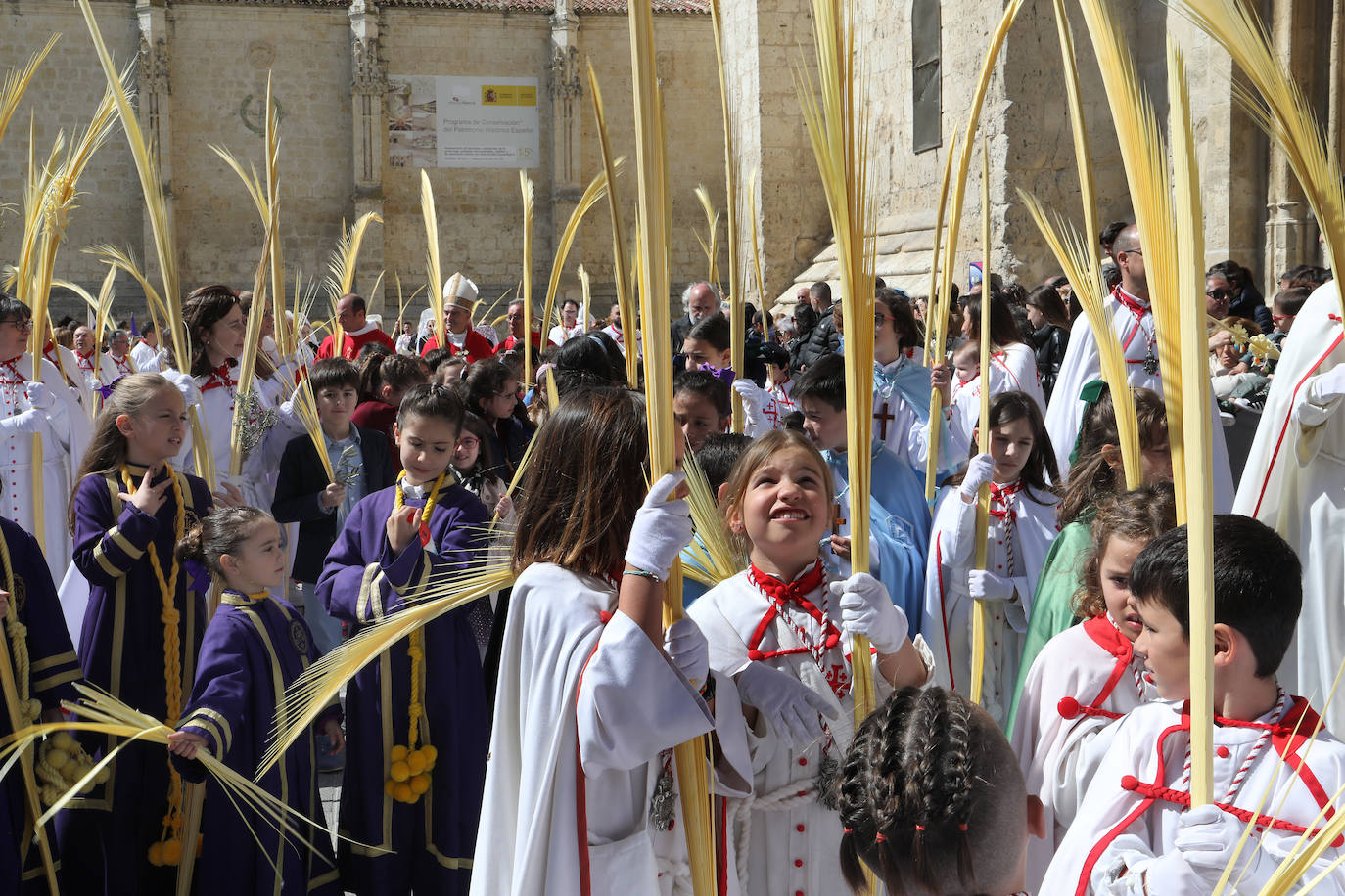 Jesús entra triunfante en la Plaza Mayor de Palencia