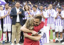 Borja, en su retirada, con Ronaldo en segundo término.