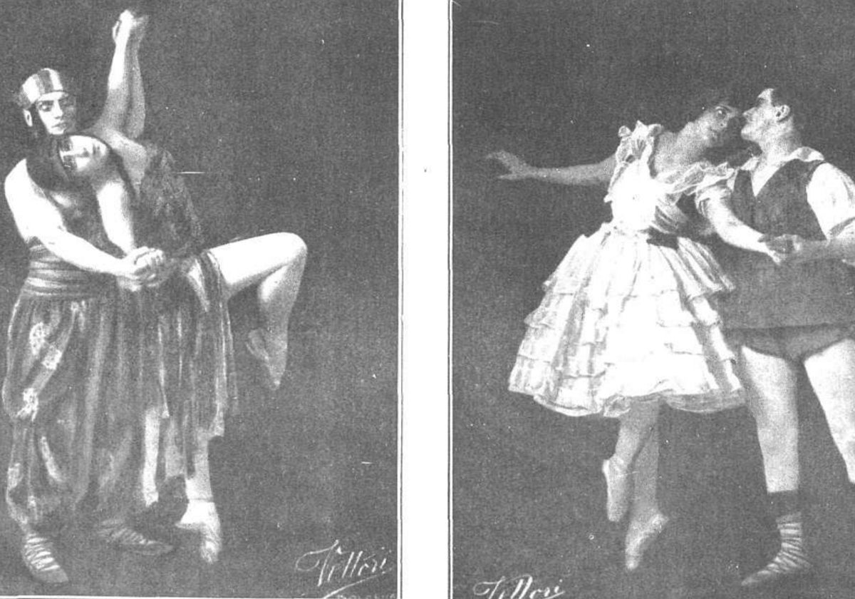 Escenas de Ballets Rusos en los años 20.