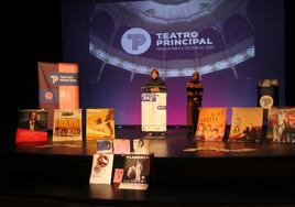 Presentación de la programación de la 'Primavera Cultural' del Teatro Principal de Palencia, este miércoles.