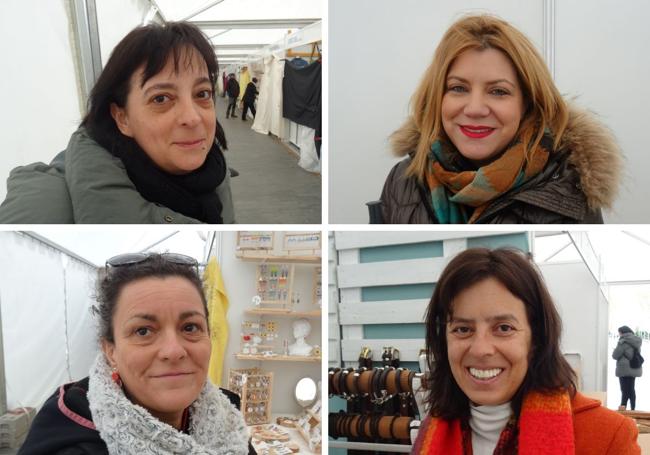 De izquierda a derecha, Ana Díaz (La Lanita Creaciones), Patricia Arroyo (Hieros), Míriam Zuazua (Calzarte) y María Rodríguez (Pipapaper).