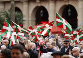 Celebración del Aberri Eguna en Bilbao.