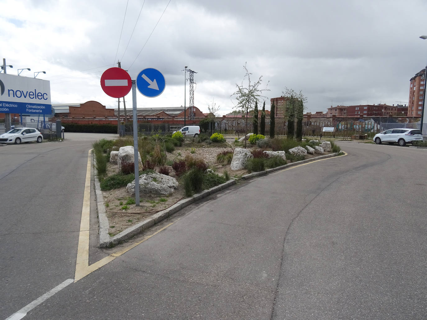 Obras en la Avenida Norte de Castilla en Valladolid