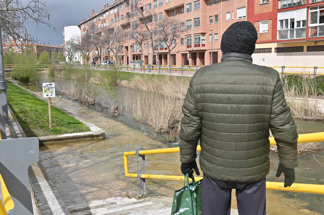 Crecida en los ríos de Valladolid después del temporal Nelson