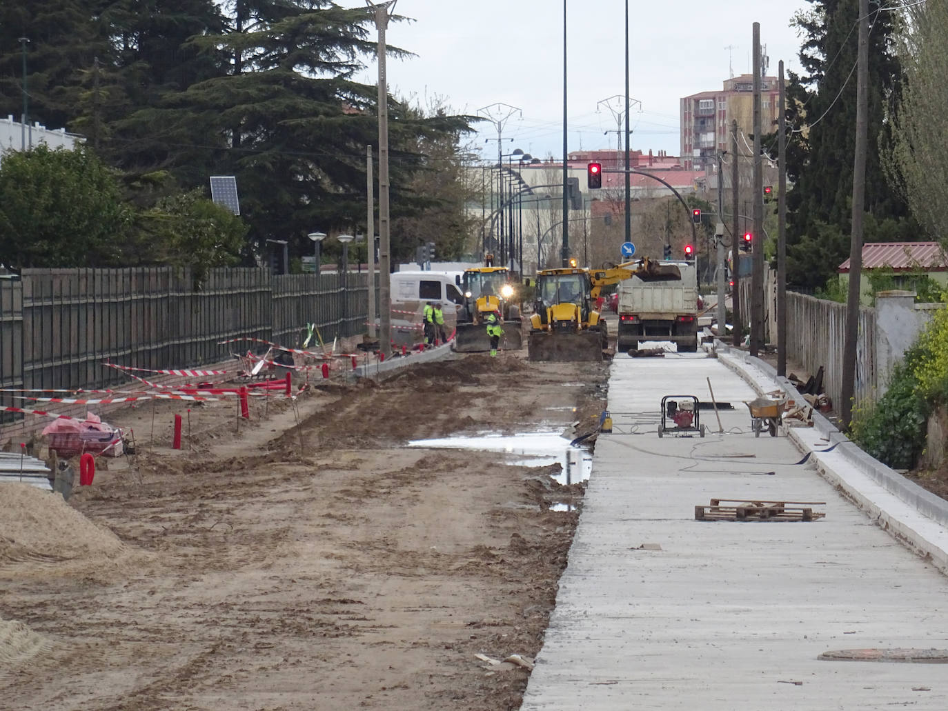 Obras en la calle Arca Real Valladolid