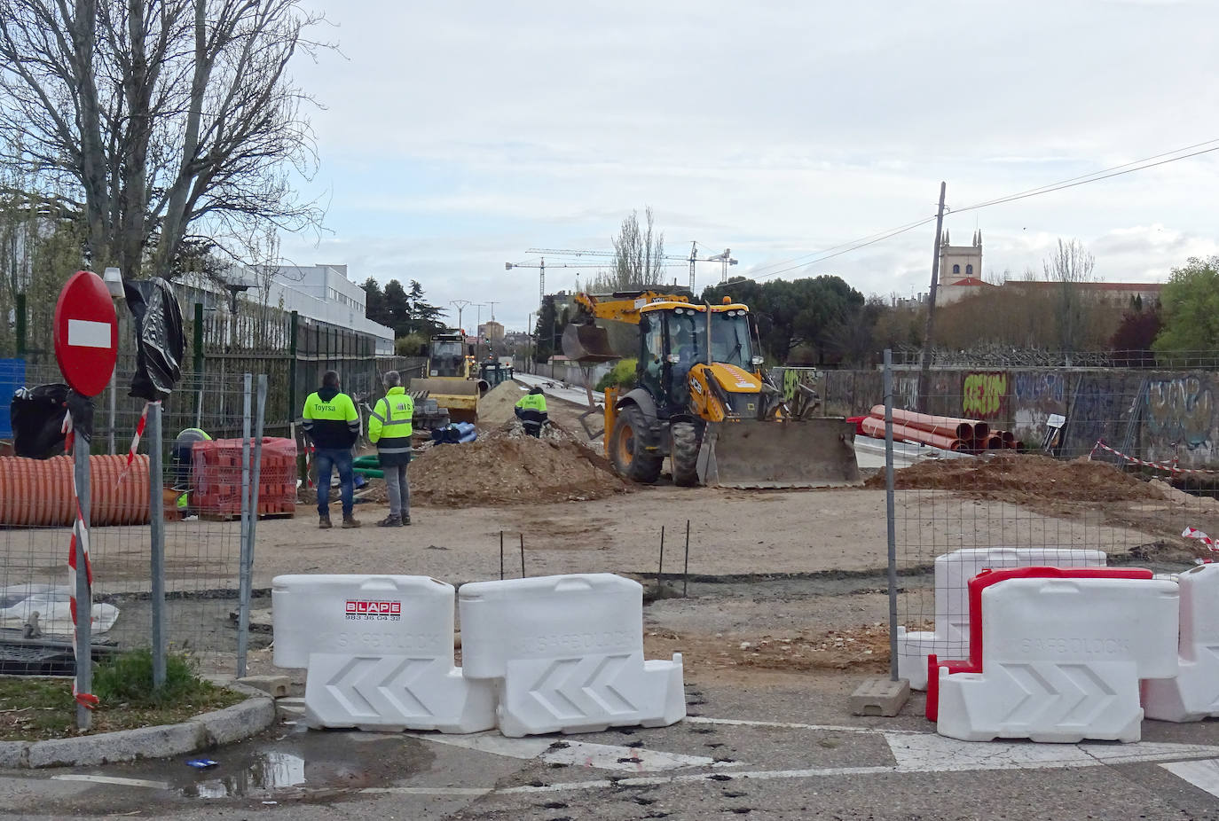 Obras en la calle Arca Real Valladolid