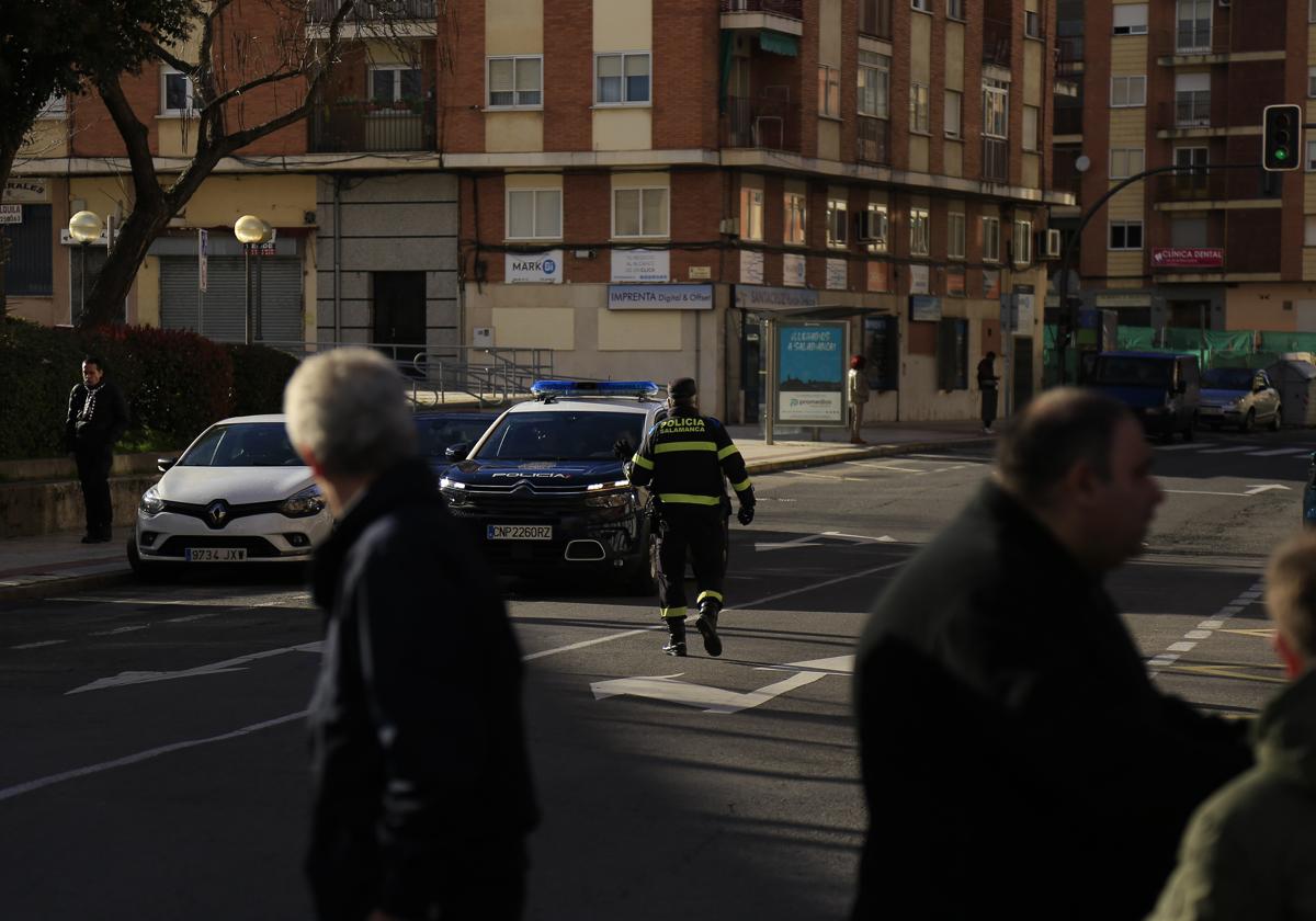 Imagen de archivo de la Policía Nacional por las calles de Salamanca.