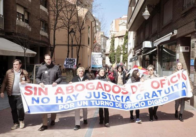 Manifestación de los abogados del turno de oficio.