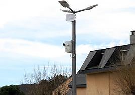 Cámara de videovigilancia instalada en el municipio de Palazuelos de Eresma.