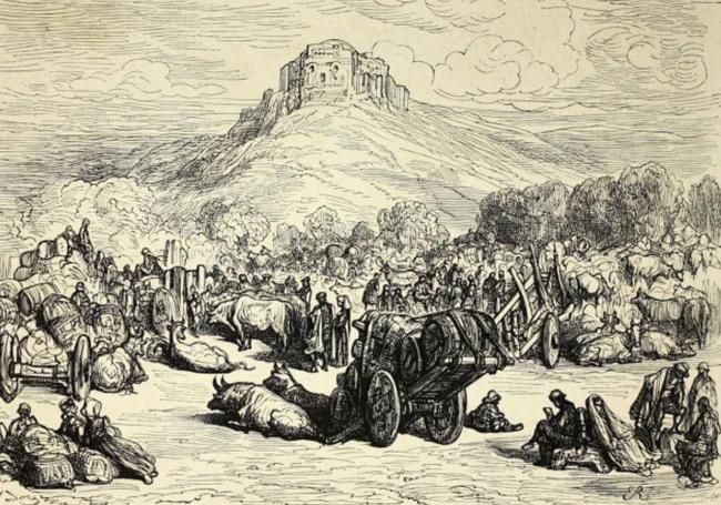 La Ermita del Cristo del Otero representada en la edición en español de 'L'Espagne', de Charles Davillier y Gustave Dorè (1863).