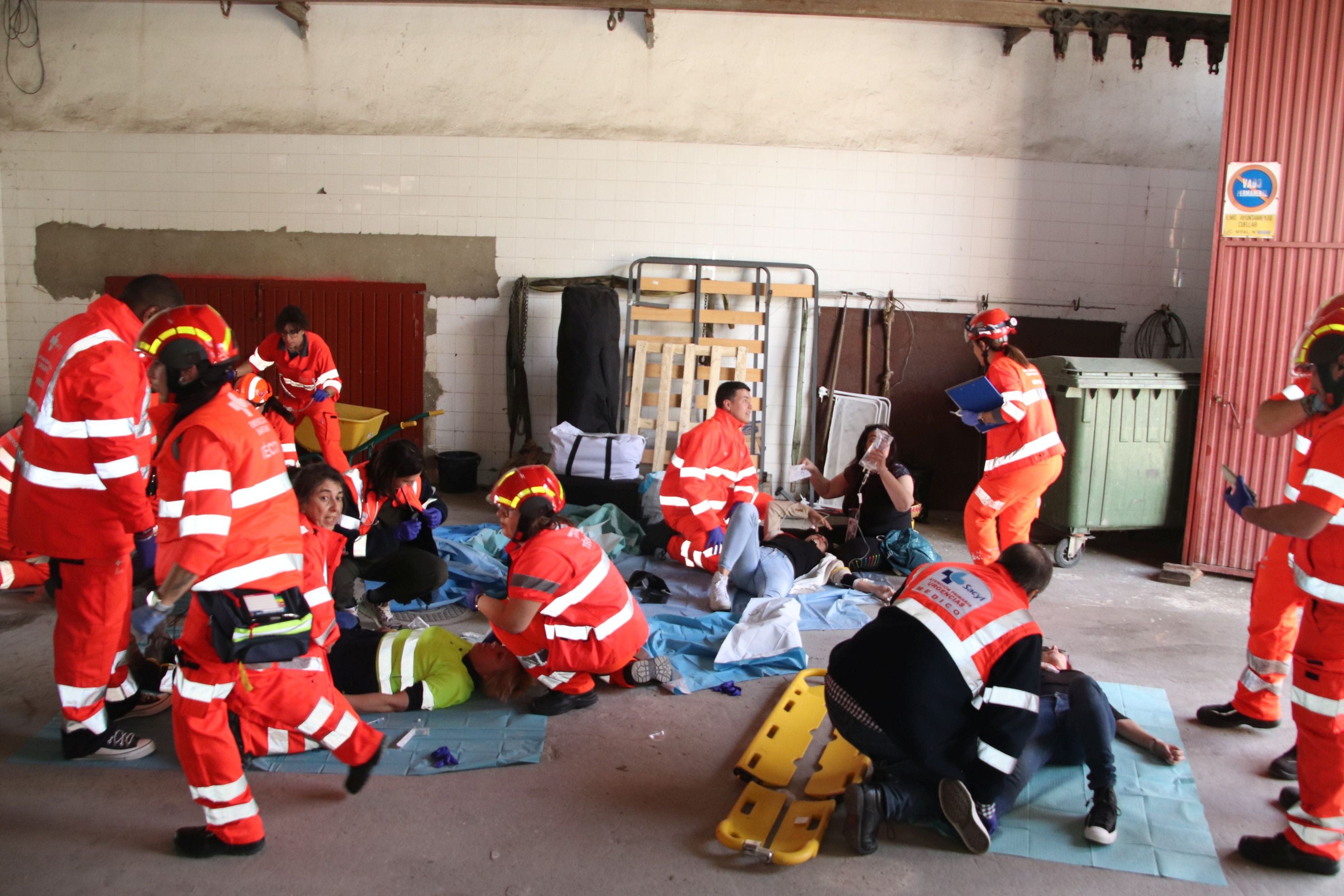 Simulacro de atentado terrorista en Cuéllar