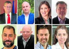 Los ponentes de la jornada: Gerardo Dueñas, Jesús López, Mónica Díez, Carlos Yllera, Iván Rodríguez, Pablo Linares, Eduardo Marcos, Ana Belén Martín Diana.