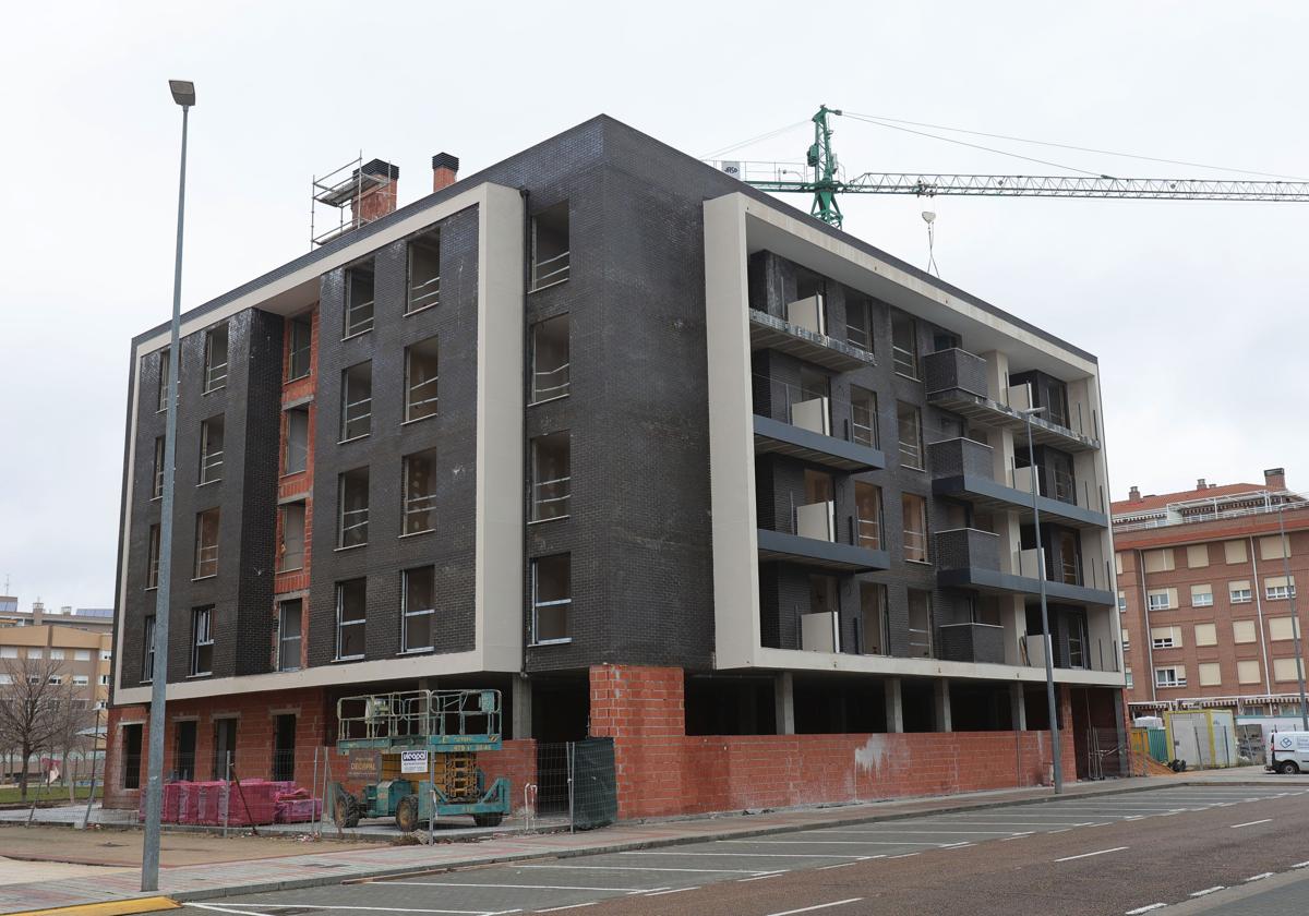 Edificio en construcción en la zona del Sector 8.