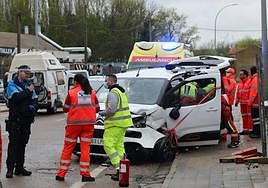 Accidente ocurrido el pasado domingo en la N-610a.