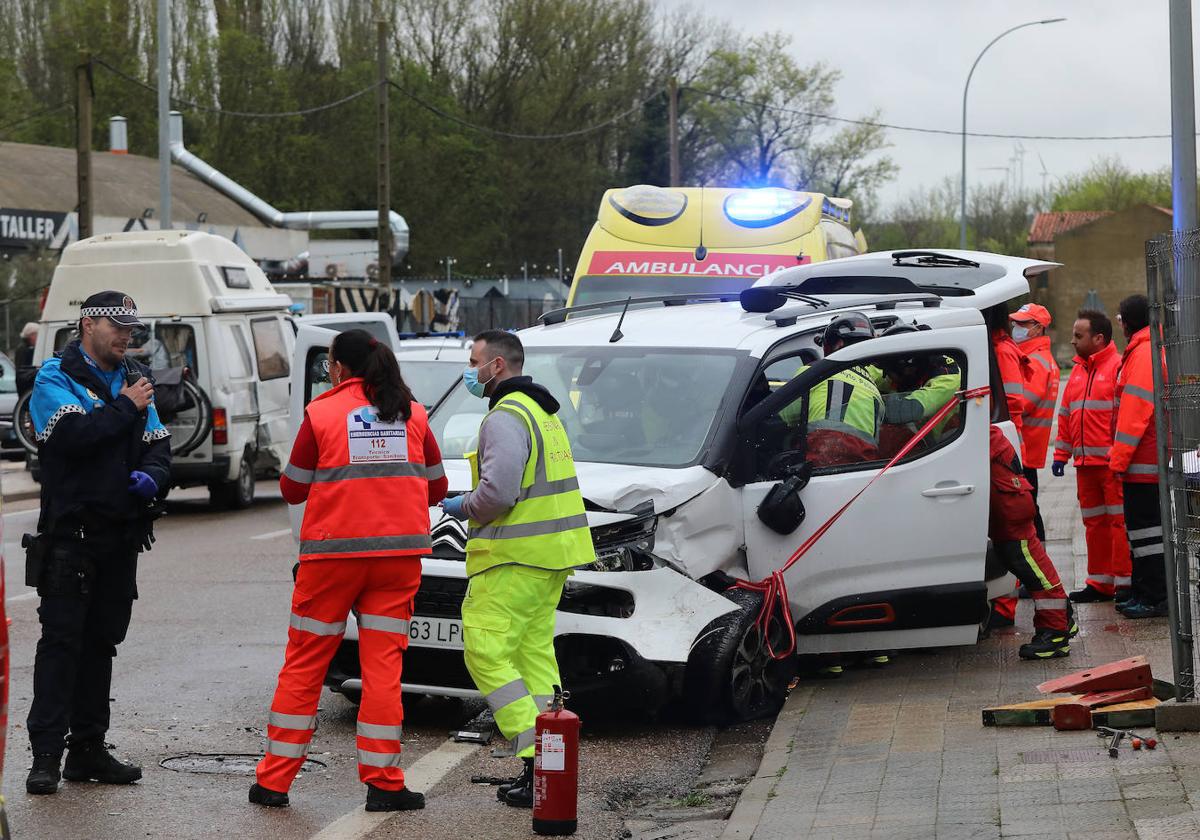 Accidente ocurrido el pasado domingo en la N-610a.