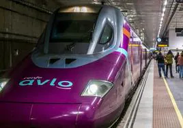 Un tren Avlo en la estación de Murcia, una de las ciudades con las que conectará Valladolid.