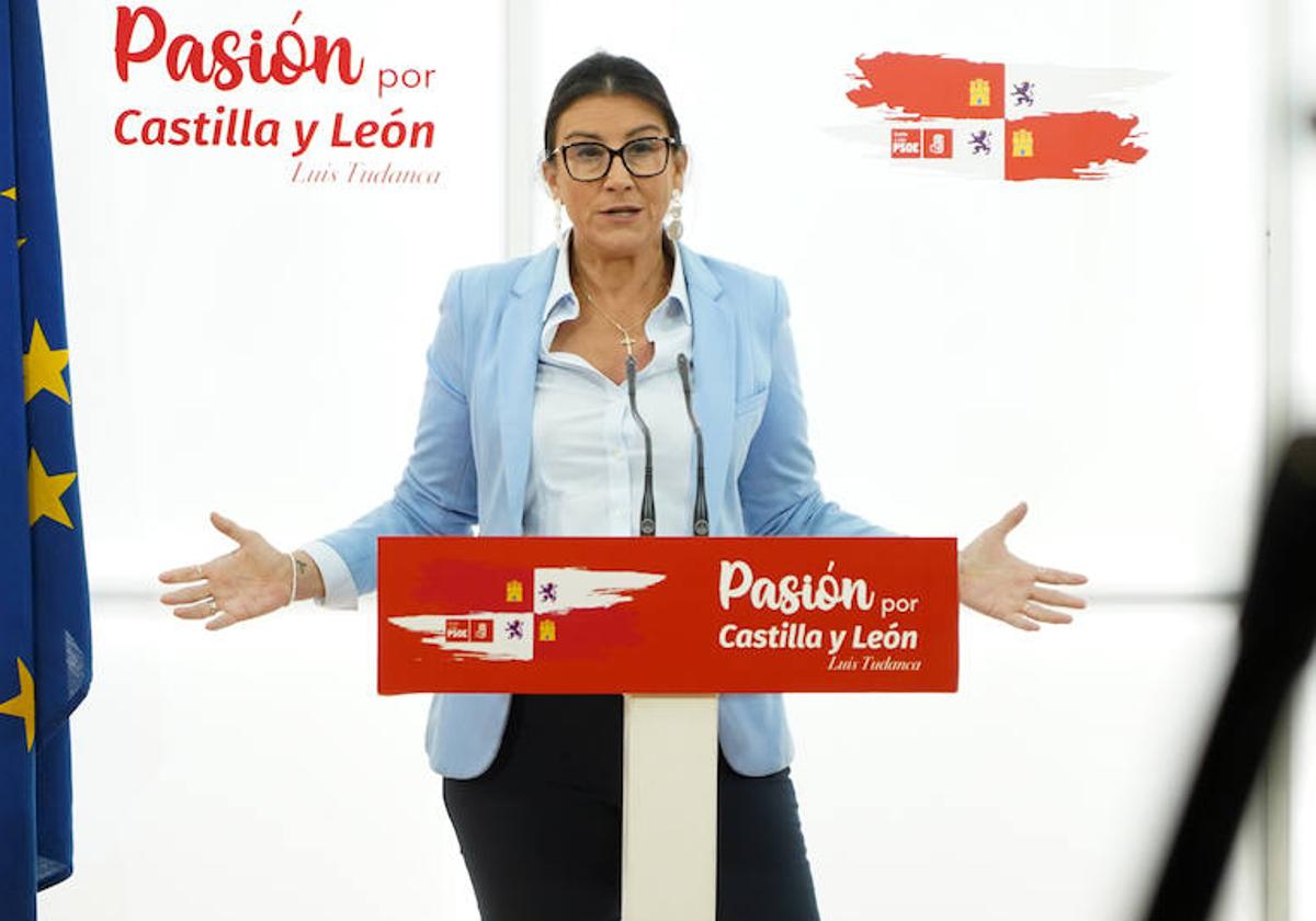 Ana Sánchez, durante su rueda de prensa.