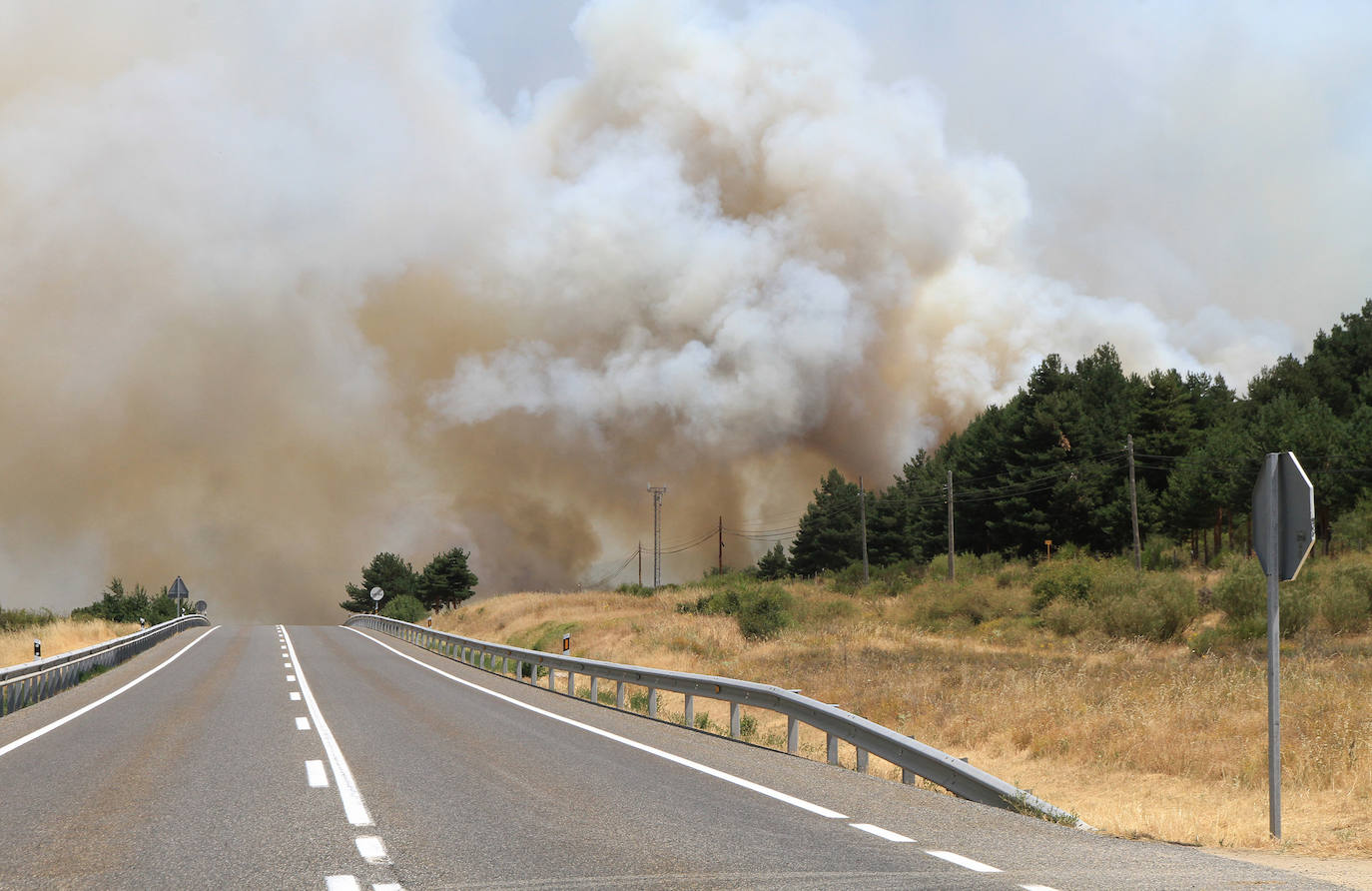 Incendio de Navafría en julio de 2022.