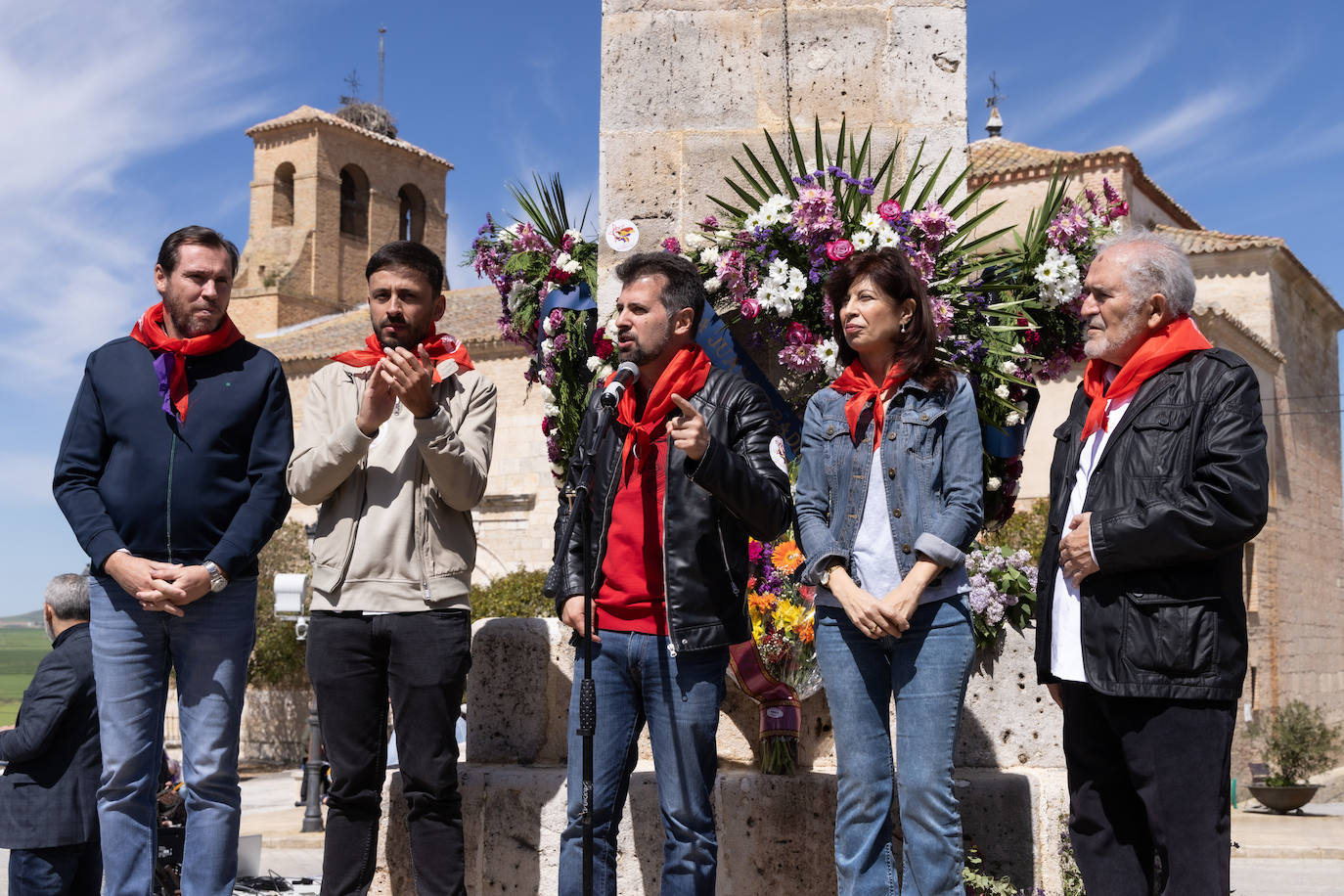 Óscar Puente, Francisco Díaz, Luis Tudanca, Ana Redondo y Demetrio Madrid.