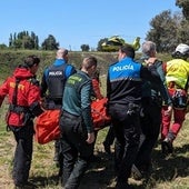 Herido un ciclista que cayó cinco metros desde un puente en Herrera de Duero