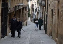 Varias personas caminan por la calle Escuderos, en el centro de Segovia.