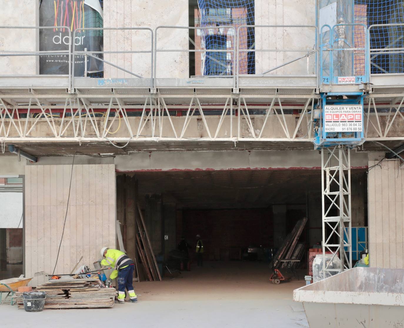 Obras en el antiguo edificio de El Corte Inglés de Valladolid