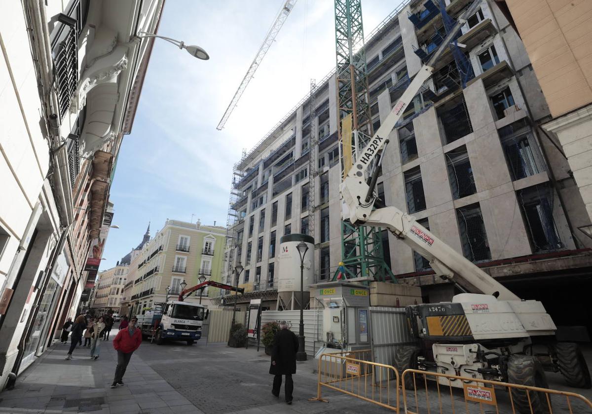 Obras en el antiguo edificio de El Corte Inglés de Valladolid